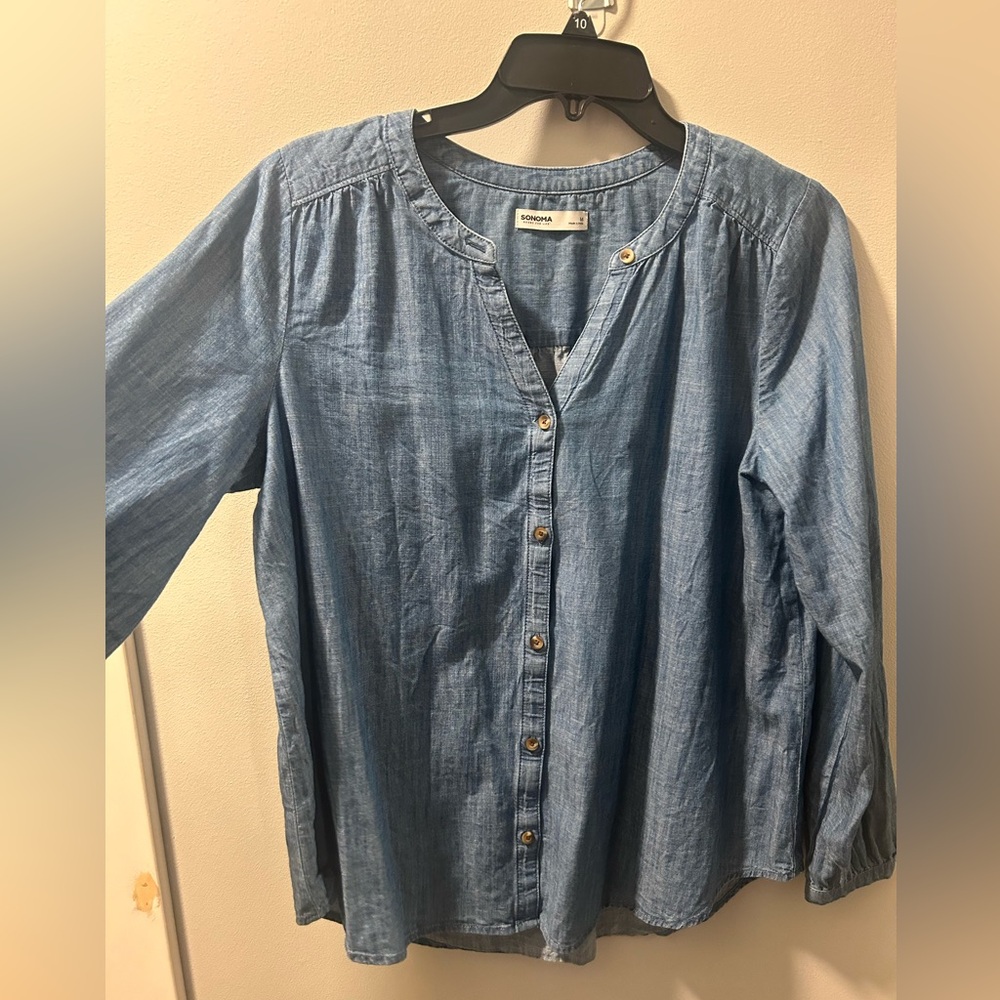 Sonoma chambray blouse